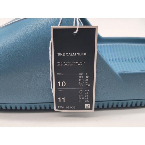 Nike Calm Slide Shoes Mens Size 10 Smokey Blue Slip On Rubber Sandals FD4116 005 main image 12
